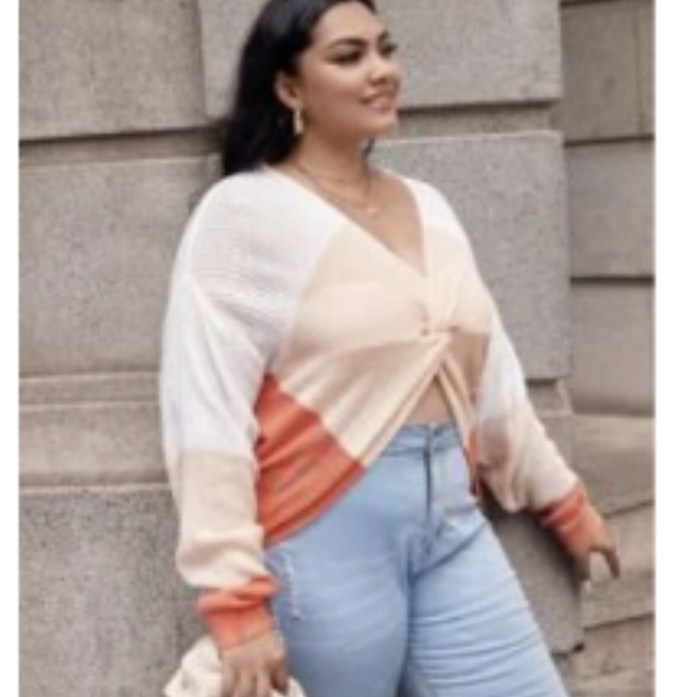 Color block sweater